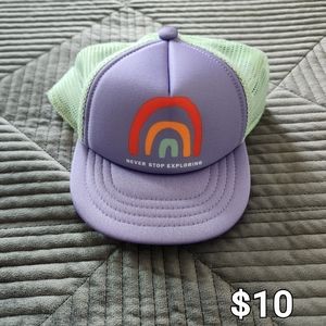 The North Face baby trucker hat